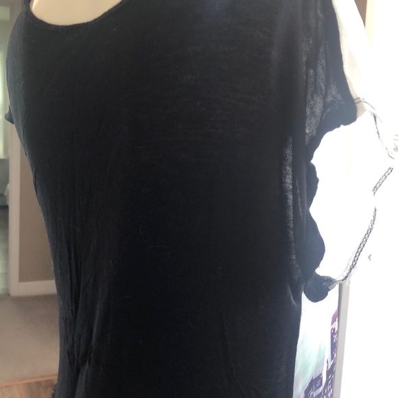 Oversized silk screen effect tee solid black back - Picture 5 of 7